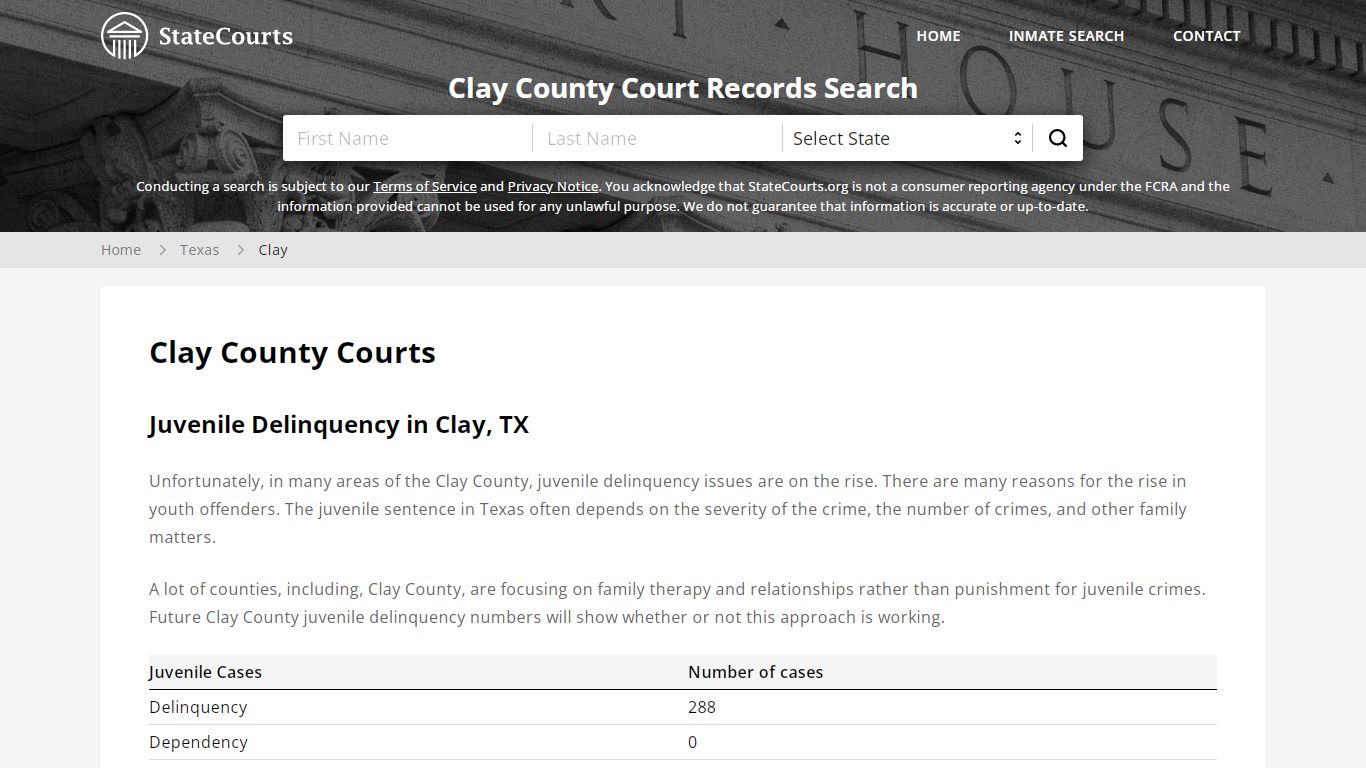 Clay County, TX Courts - Records & Cases - StateCourts