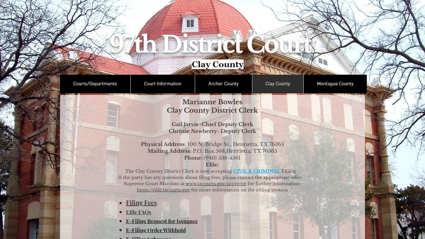 Clay County | 97thdistrictcourt